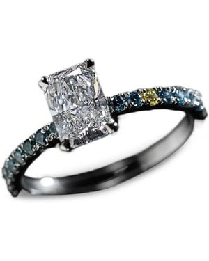 SOLO for Diamonds Anillo Con Diamantes De Corte Radiante De X Daria Shapovalova - Marrón