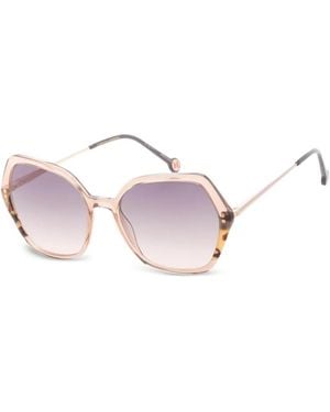Carolina Herrera Geometric-Frame Sunglasses - Pink