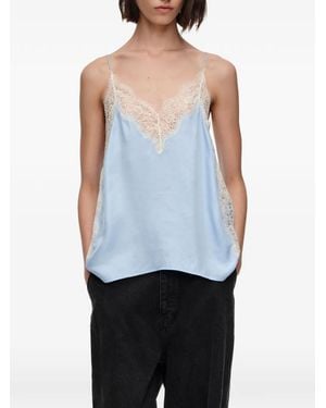 Bimba Y Lola Light Lace Strappy Top - Blue