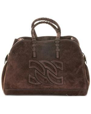 Casadei Park Avenue Suede Tote Bag - Marrone