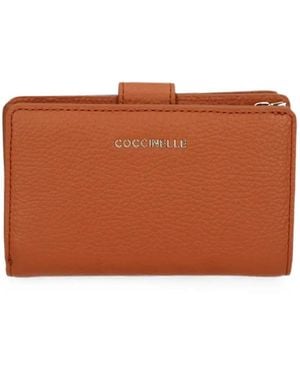 Coccinelle Logo-Plaque Pebbled Wallet - Brown