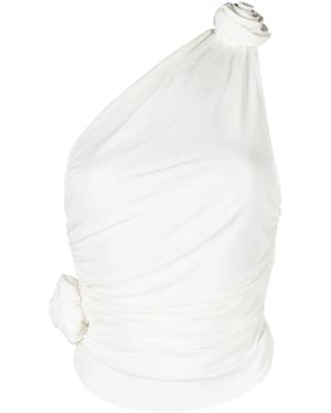 Magda Butrym One-Shoulder Jersey Top - White