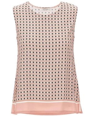 Kangra Micro-Print Sleeveless Top - Pink