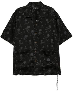 MASTERMIND WORLD All-Over Graphic Print Shirt - Black