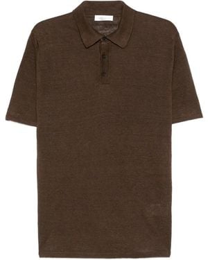 Roberto Collina Half-Button Polo Shirt - Brown