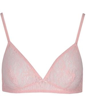 Laura Urbinati Soutien-Gorge En Dentelle Fleurie - Pink