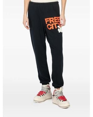Freecity Logo-Print Track Trousers - Black