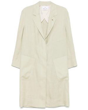 Manuel Ritz Linen Coat - White