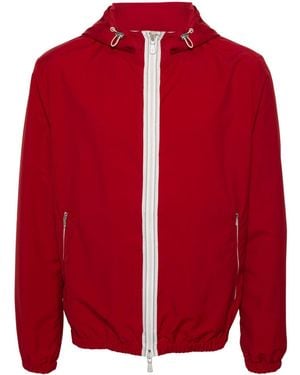 Eleventy Wool-Blend Hooded Jacket - Red