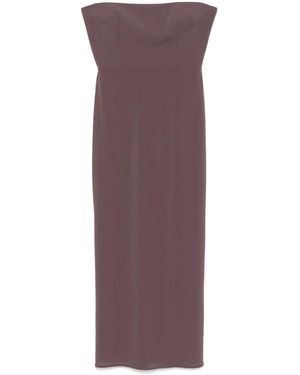 Alex Perry Crepe Strapless Maxi Dress - Purple