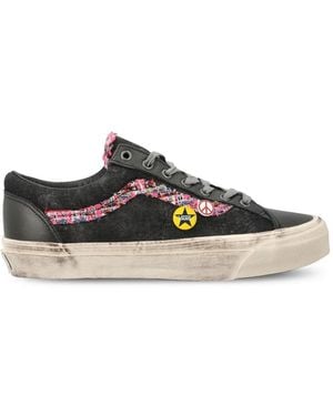 Vans Bouclé-Trim Patch-Detail Sneakers - White
