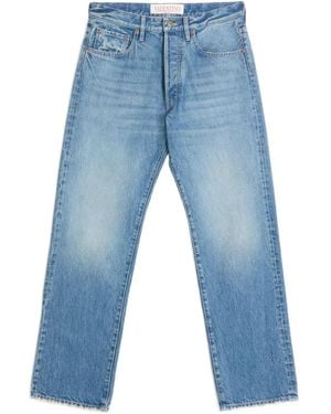 Valentino Garavani Logo-Patch Jeans - Blue