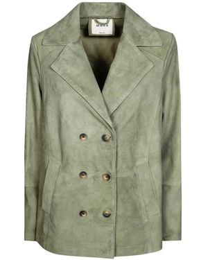 Mono Suede Blazer - Green