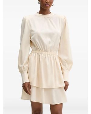 Silvian Heach Vestido fruncido corto con manga larga - Neutro