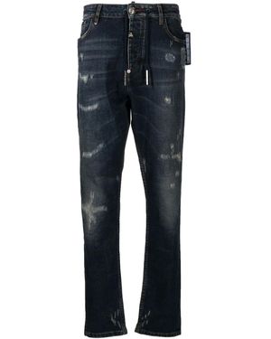 Philipp Plein Low-Rise Slim-Cut Jeans - Blue