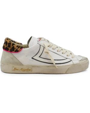 HTC Vipers Animal-Print Sneakers - White