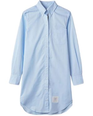 Thom Browne Cotton Shirtdress - Blue