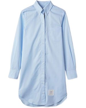Thom Browne Cotton Shirtdress - Blue