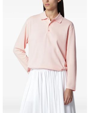 Flore Flore Diana Long-Sleeve Polo Shirt - Pink