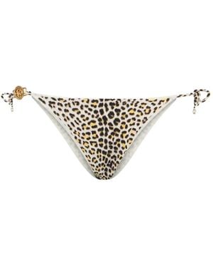 Roberto Cavalli Leopard Medallion Bikini - Metallic