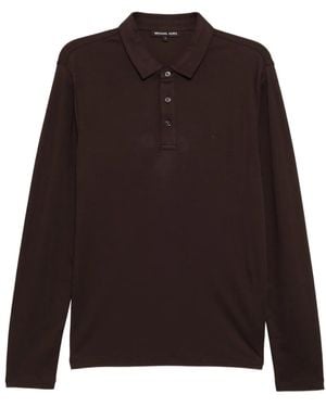 Michael Kors 100% Cotton Polo Shirt - Brown