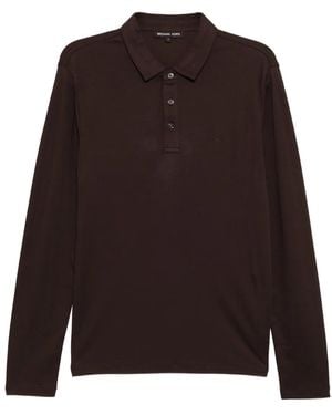 Michael Kors Poloshirt Mit Logo-Stickerei - Braun