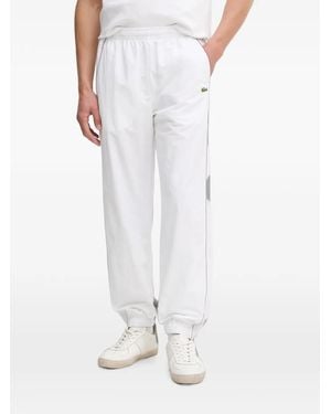Lacoste Logo-Patch Track Pants - White