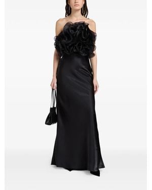 L'idée Haut Bustier Cou Cou À Volants - Noir