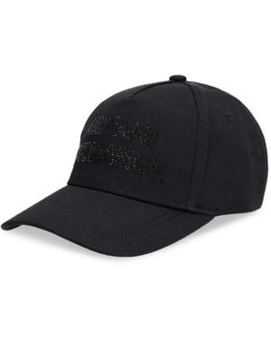 ARMANI EXCHANGE Crystal-Embellished Baseball Cap - Black