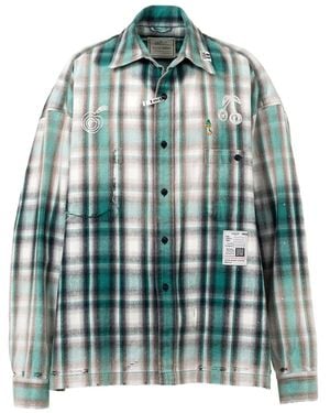 Maison Mihara Yasuhiro Vintage Like Check Shirt - Green