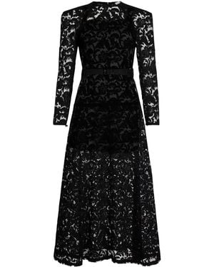 Patou Floral-Lace Maxi Dress - Black