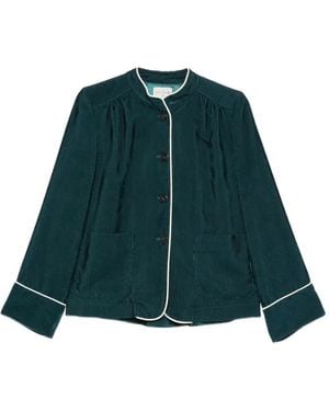 forte_forte Piped Corduroy Jacket - Green