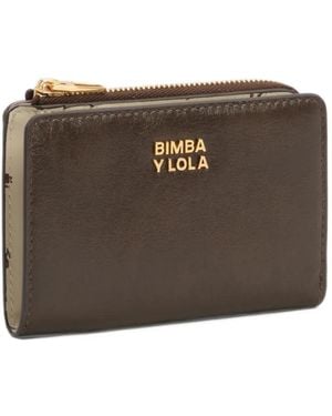 Bimba Y Lola Dark Leather Compact Purse - Brown
