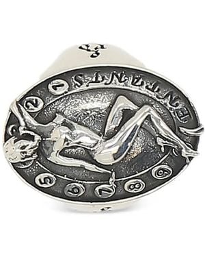 Enfants Riches Deprimes Engraved-motif sterling-silver ring - Grau