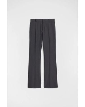 Jil Sander Pantalon En Laine Fil-À-Fil - Gray