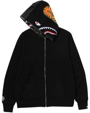 A Bathing Ape Shark Full-Zip Reversible Hoodie - Black
