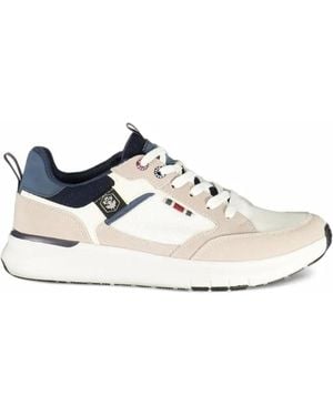Lumberjack Panelled Lace-Up Trainers - White