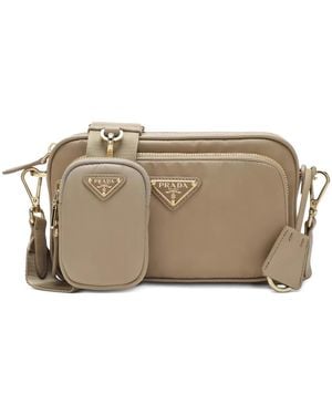 Prada Bandolera Con Logo Triangular - Neutro