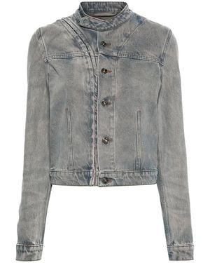 Y. Project Double-Opening Denim Jacket - Grey