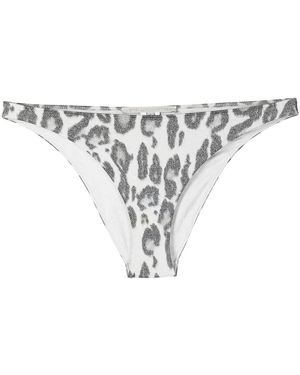 Stella McCartney Bikinihöschen Mit Leoparden-Print - Weiß