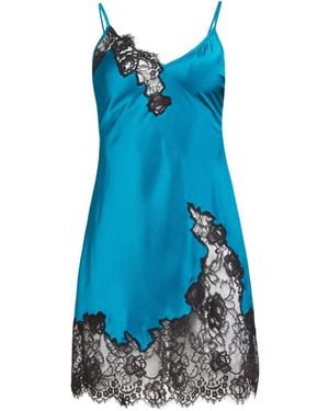 Fleur du Mal Juliet Lace Mini Dress - Blue