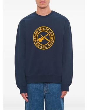 A.P.C. Boxy Guitare Sweatshirt - Blue