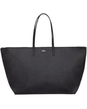 Lacoste Xxl L.12.12 Concept Logo-Embroidered Tote Bag - Black