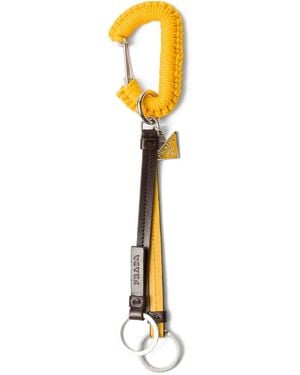 Prada Textured Keychain - Metallic
