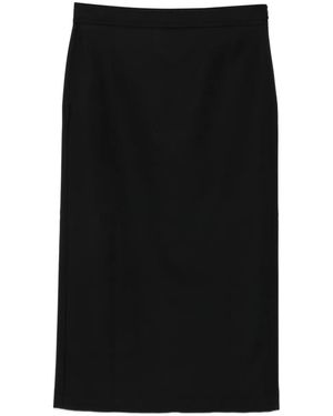 Moschino Hem Lined Straight Skirt - Black