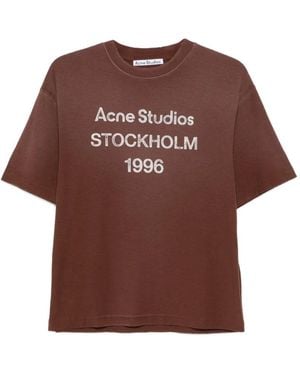 Acne Studios Graphic T-Shirt - Brown