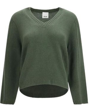 Allude V-Neck Cashmere Jumper - Green