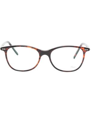 Lunor Eckige Brille Mit Havanna-Muster - Braun