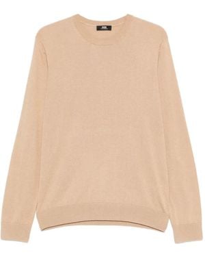 Alpha Studio Crew-Neck Jumper - Natural