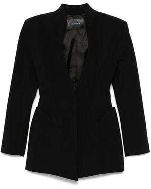 Mugler Blazer À Taille Cintrée - Noir